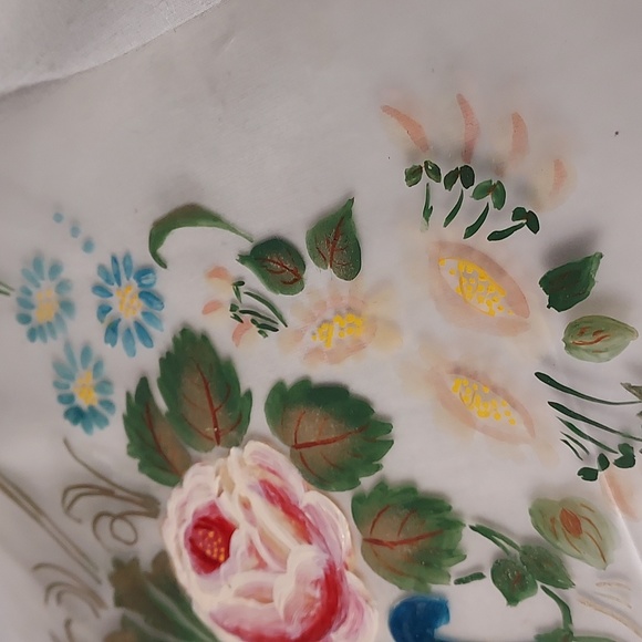 RARE and Vintage Hand Painted Flowers on Plastic Like Paper With Instructions - Picture 10 of 16